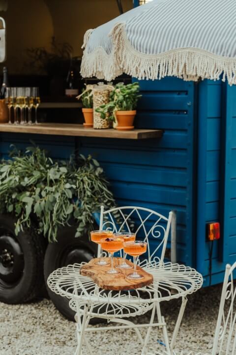 Cocktails served from Tipsy The Vintage Horse Box